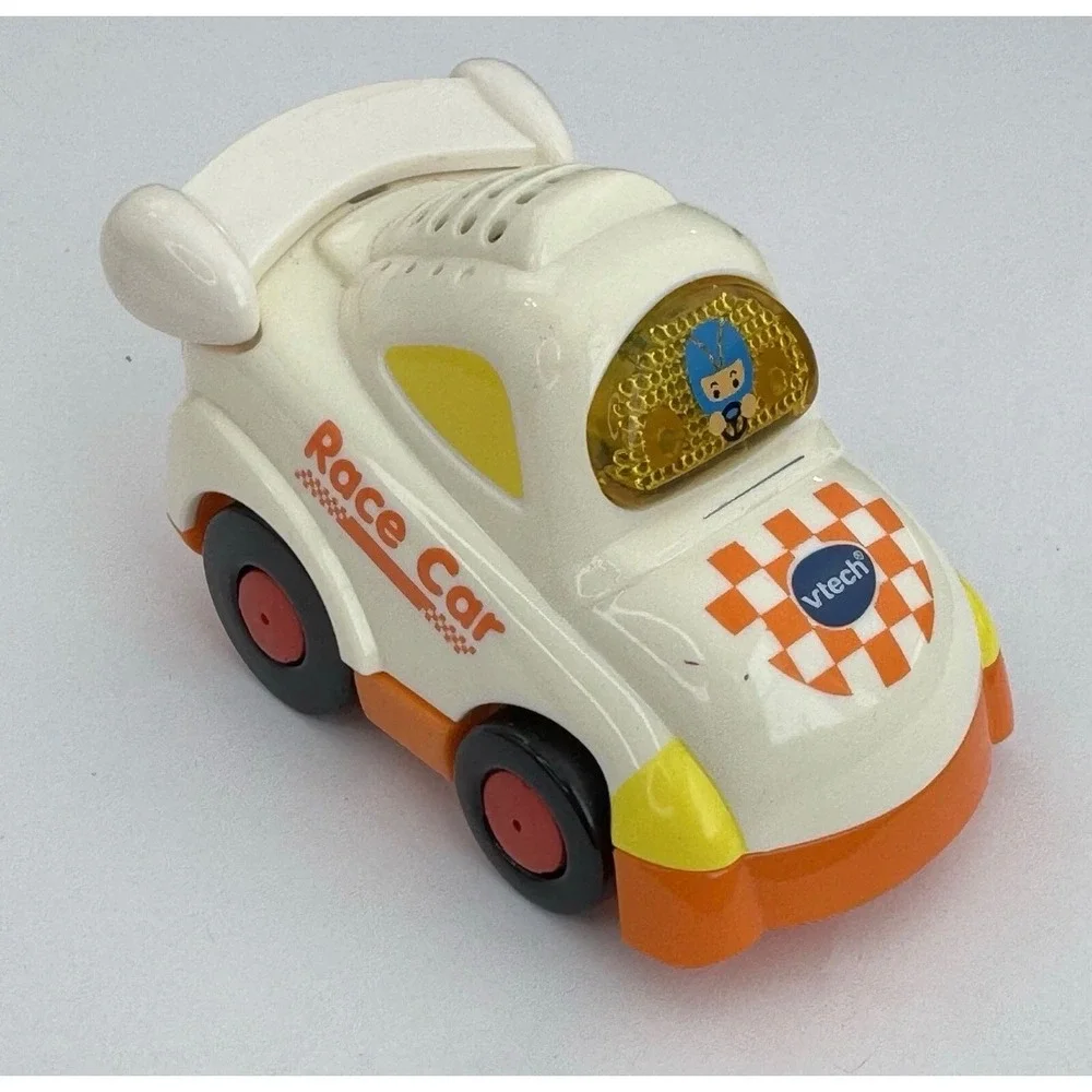 Vtech Go Go Smart Wheels Race Car White Orange Electronic Toddler Toy Vehicle